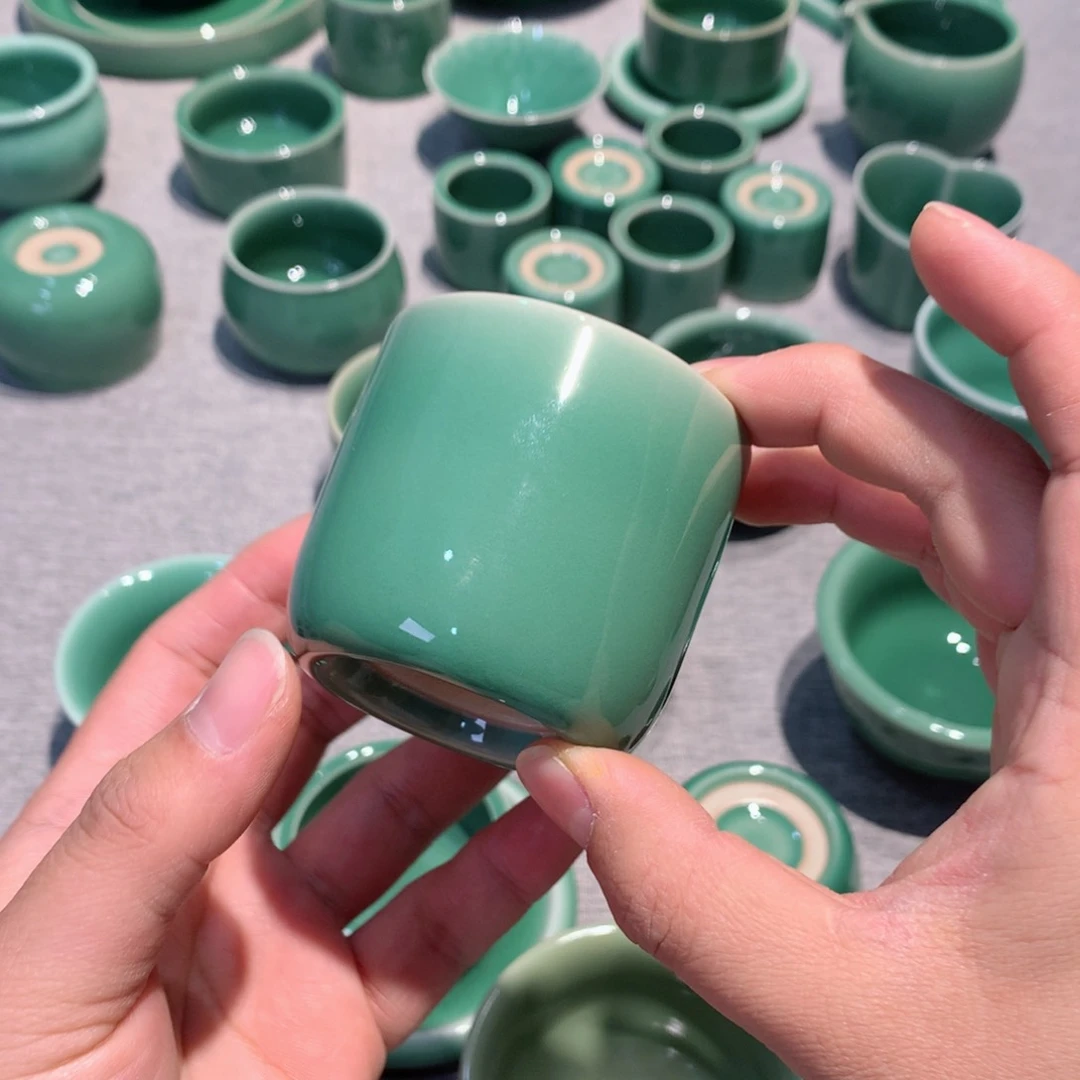扶***买龙泉青瓷茶具杯子