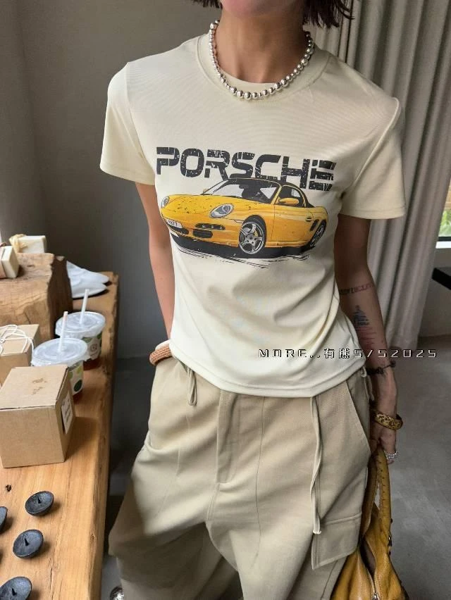 8378 韩系印花百搭短袖