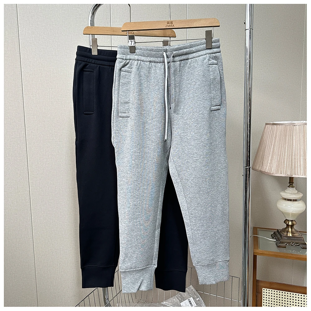 1K012  春季新款宽松松紧腰男女同款束脚休闲裤