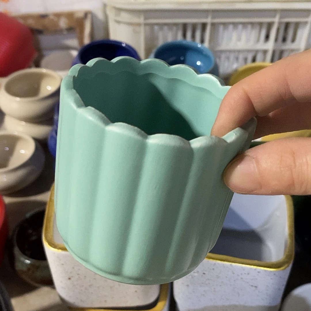 陶杯子陶盆有孔 瑕疵介意勿拍