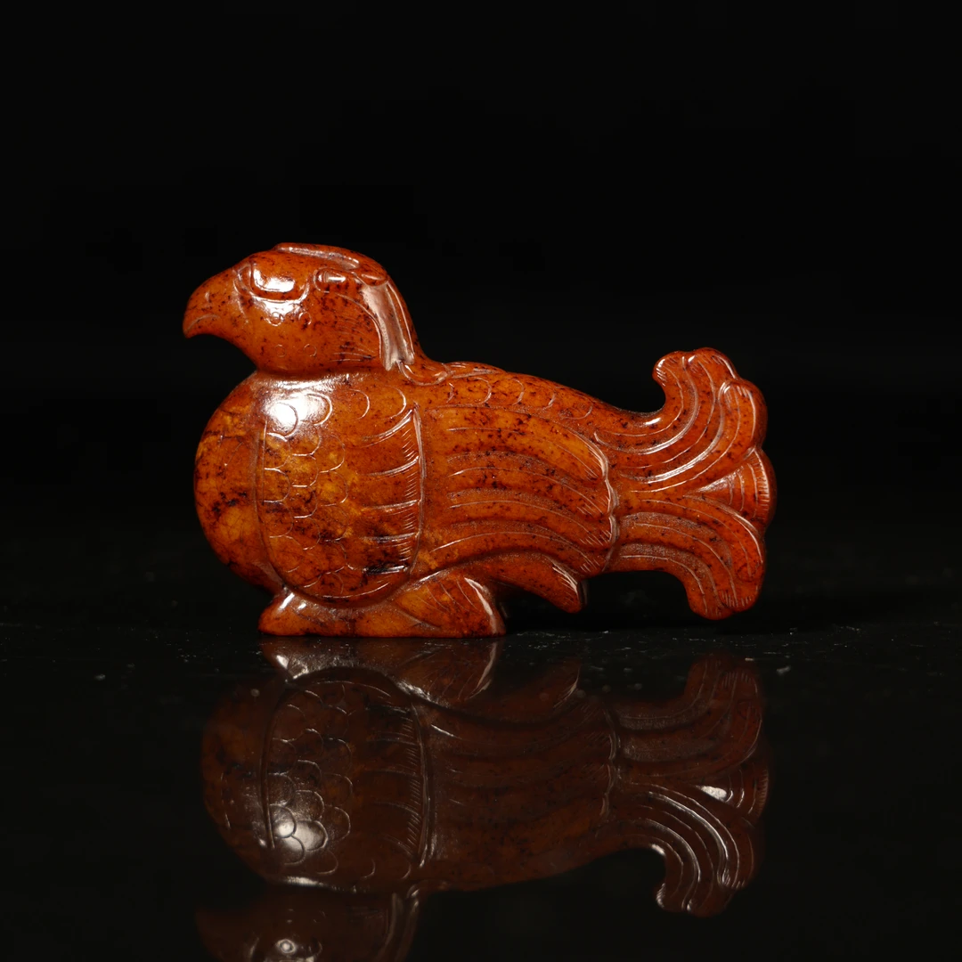 12MM20  明   和田玉玉鸟摆件