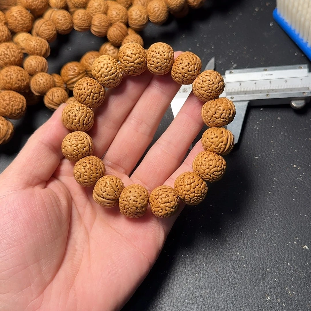 桃核吊坠圆周率手串