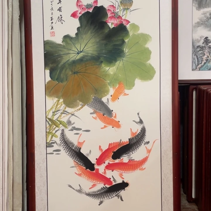 国画带框尺寸63*123厘米
