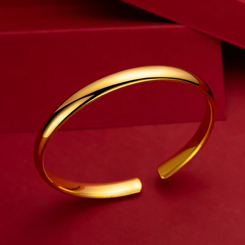 铜合金手镯 简约百搭款光面开口手镯