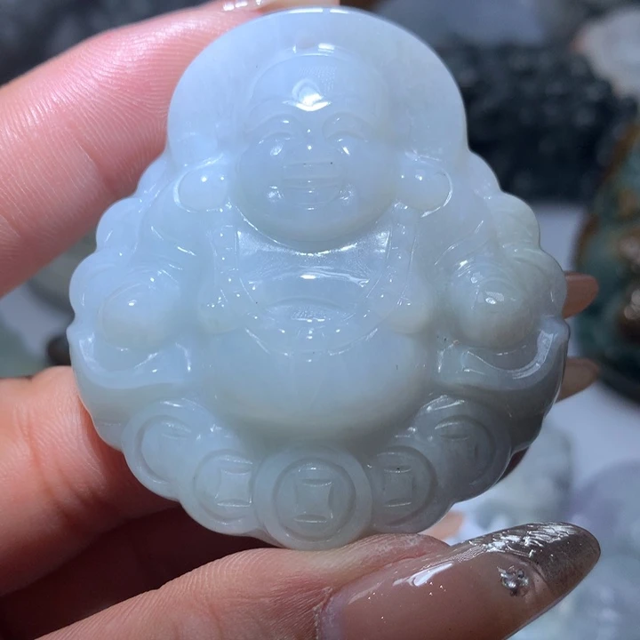 翡翠未镶嵌颈饰保真天然A货翡翠