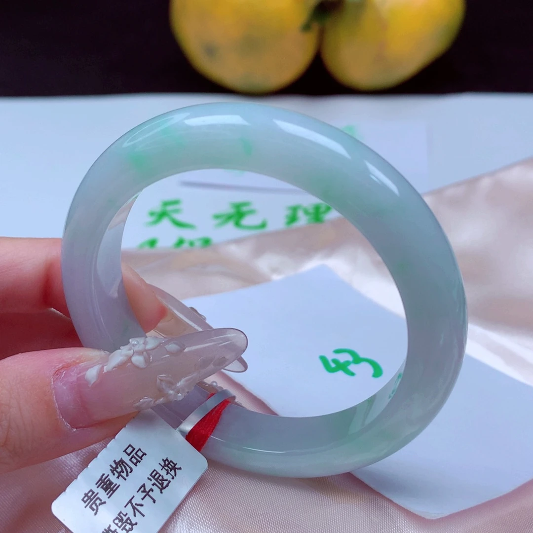 未镶嵌手镯翡翠天然缅甸翡翠A货手镯 43号
