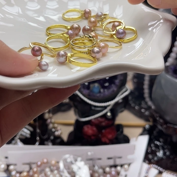 戒指未镶嵌淡水珍珠爱迪生戒指