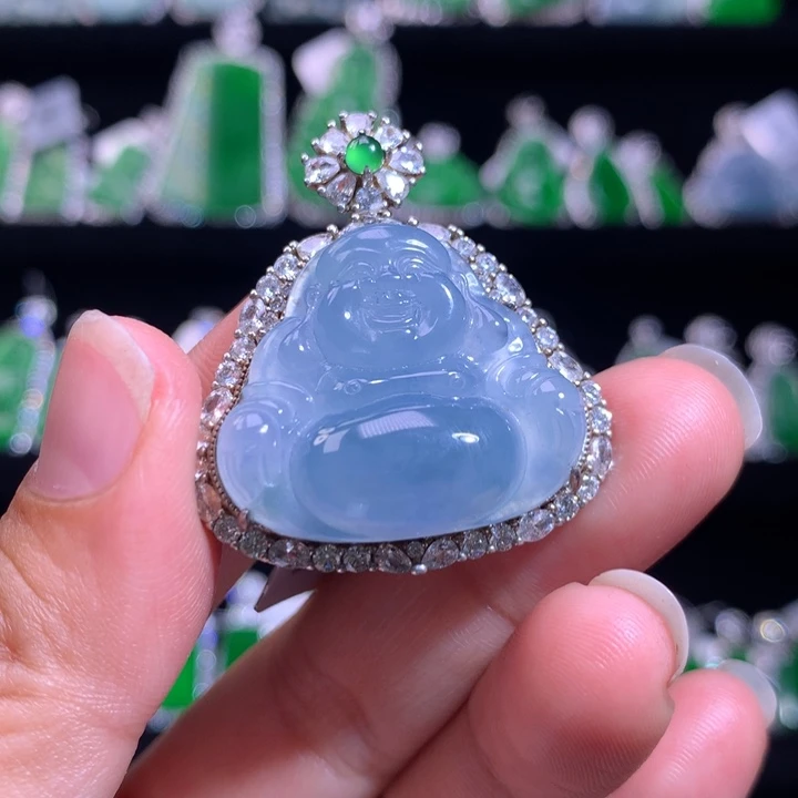 【闪购商品】颈饰银S925镶嵌翡翠天然翡翠