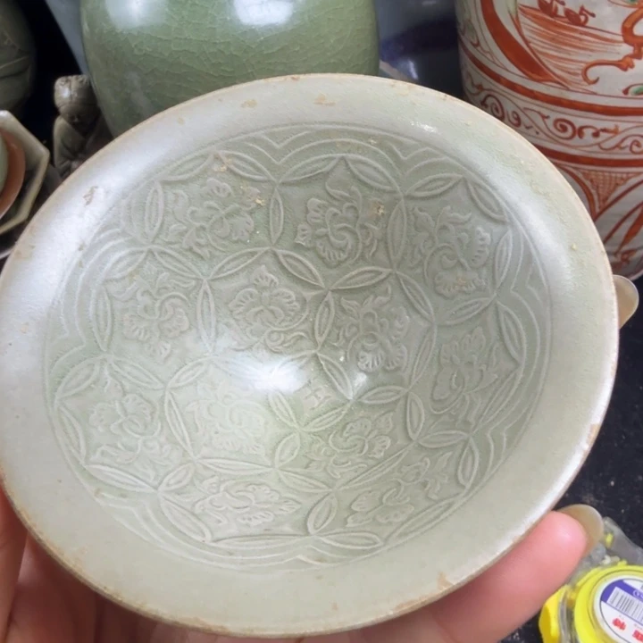 曾***大耀州窑斗笠盏模印工