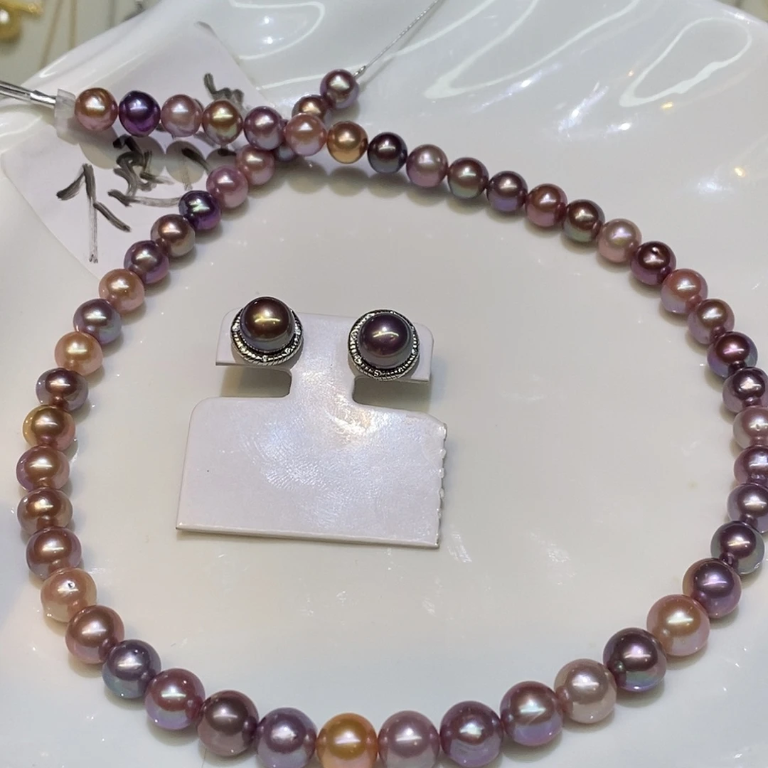 彬***妮银S925镶嵌颈饰淡水珍珠