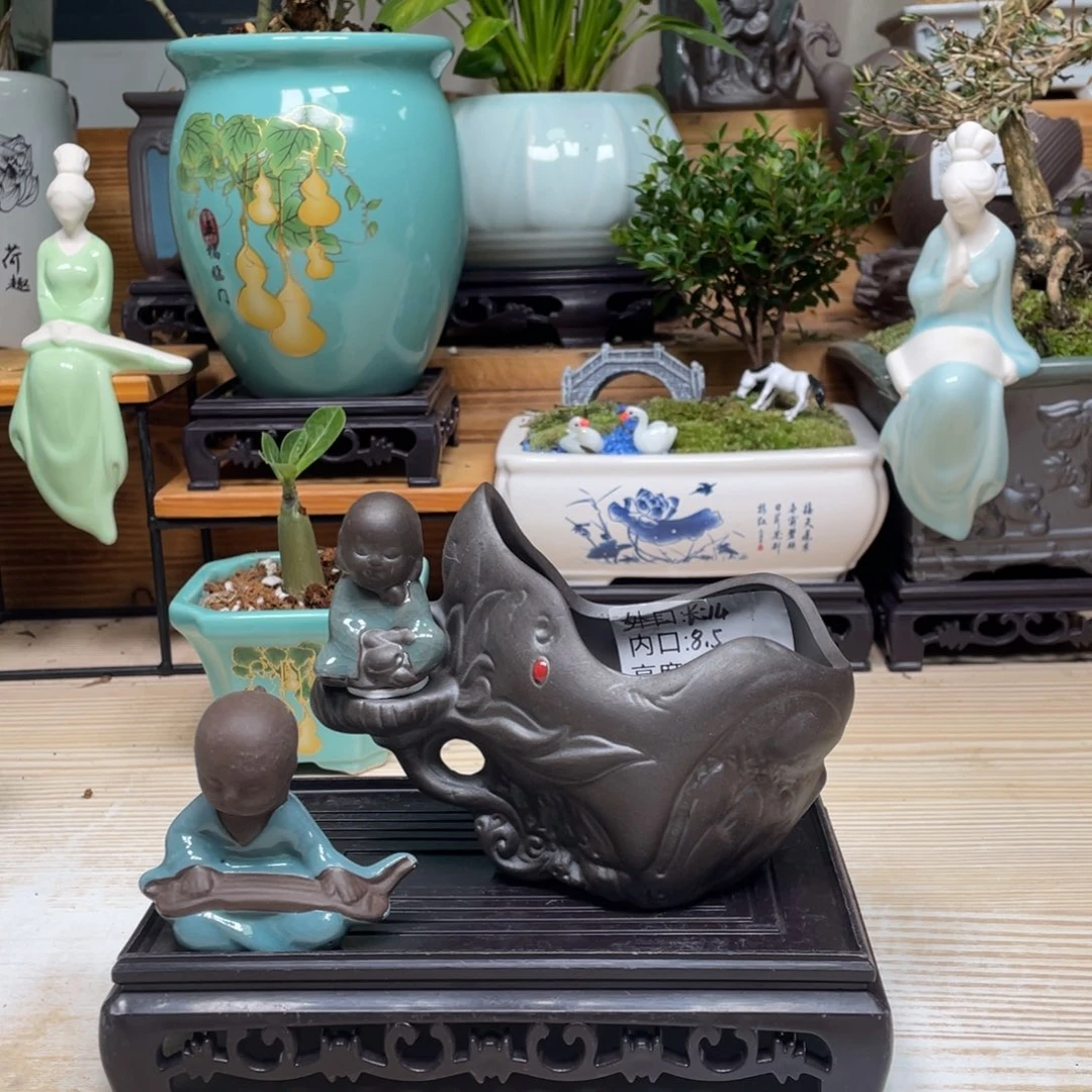 紫砂花盆陶瓷艺术华人艺术