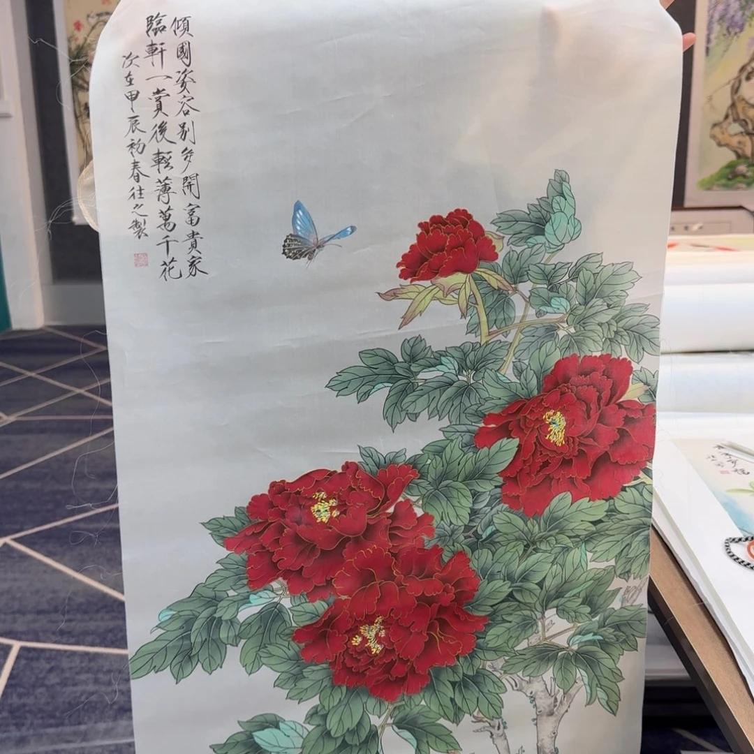 国画国画作品山水花鸟