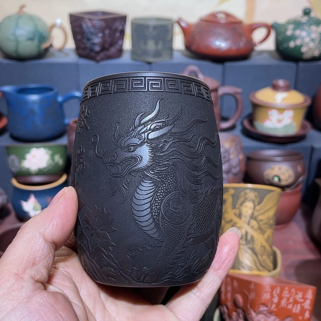 原矿紫砂手工主人杯