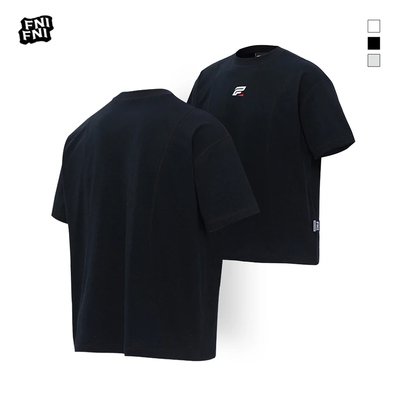 FNI黑标系列（F标基础）国潮重磅棉男女同款t恤结构型圆领短袖新款