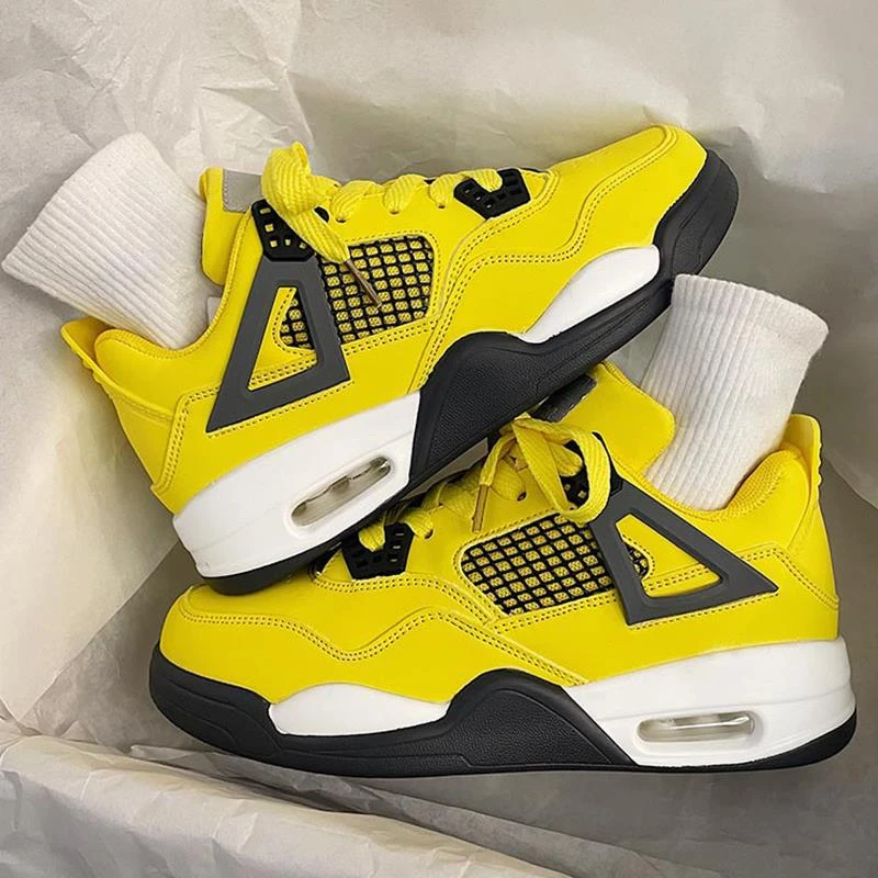 范哲萨男鞋气垫运动鞋子男夏季2025新款百搭厚底增高小众原创黄色