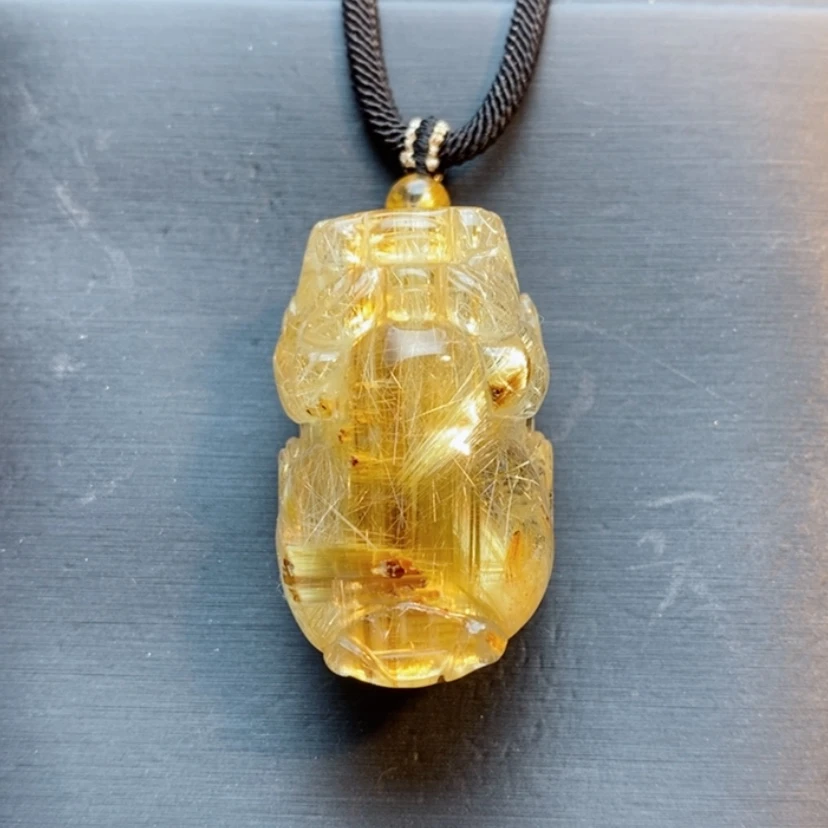 【闪购商品】未镶嵌颈饰发晶天然发晶貔貅吊坠