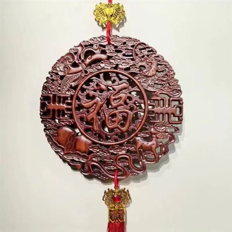 28cm香樟木福字挂件木雕28福字挂件木雕