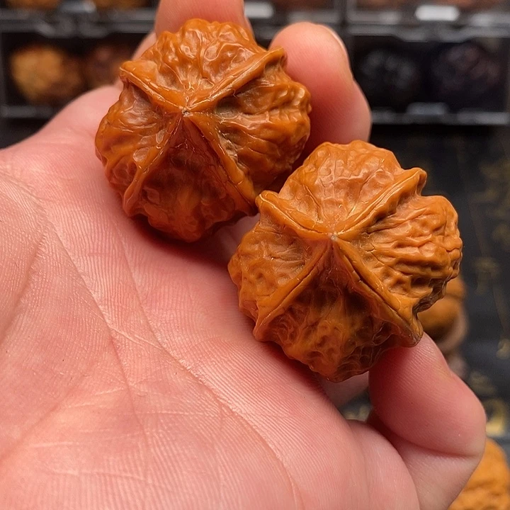 把件文玩核桃棉皮小四棱