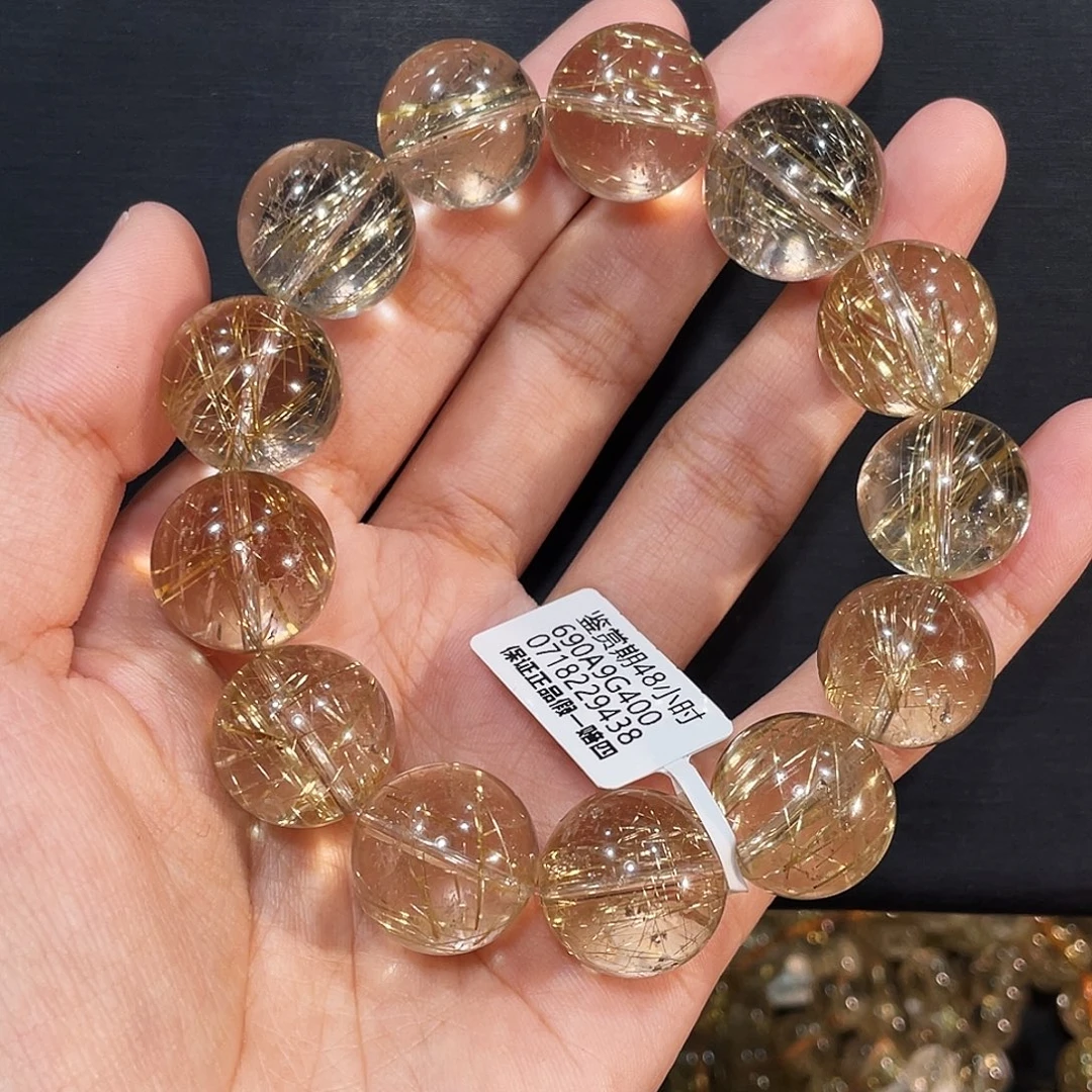 哈***喽水晶手链未镶嵌维纳斯金发16.8mm