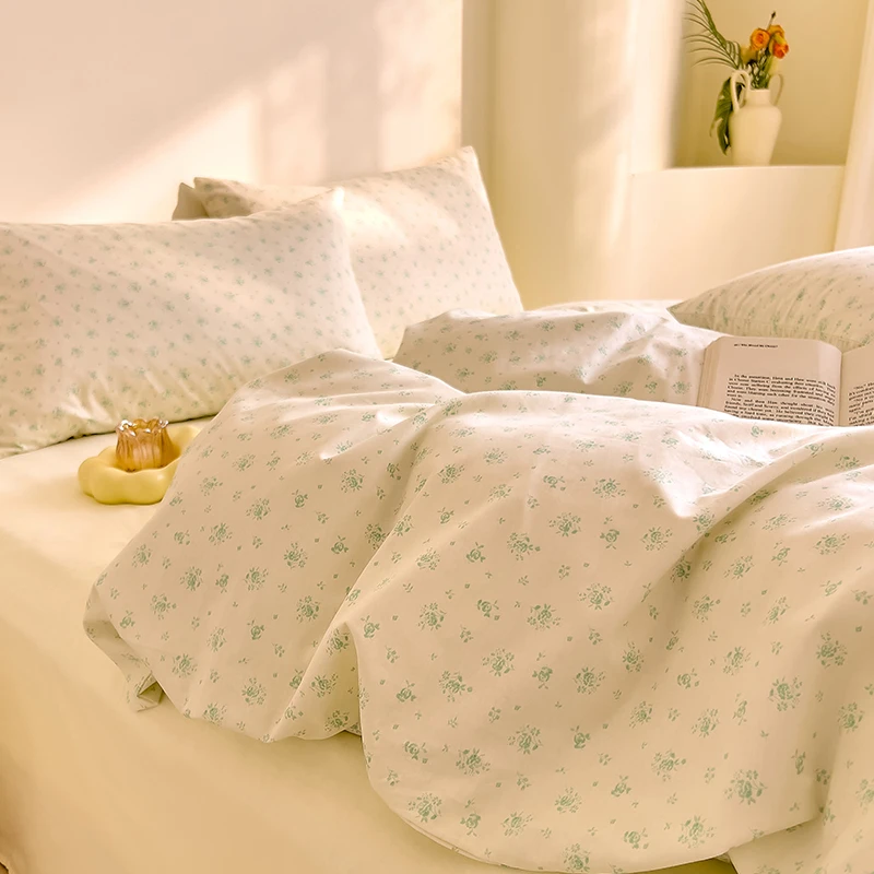 2025新款抗菌有氧全棉纯棉碎花小清新亲肤全棉印花四件套