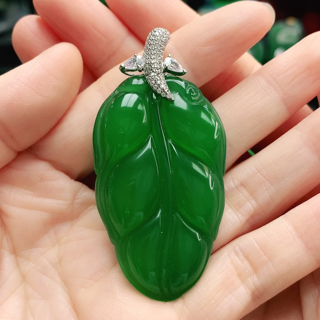 玛瑙/玉髓吊坠银S925镶嵌