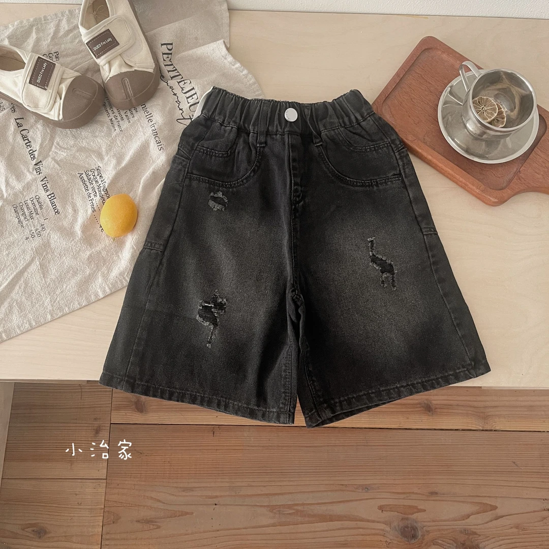 儿童男童夏季牛仔短裤2025新款潮酷帅男孩轻薄夏装休闲七分裤H835