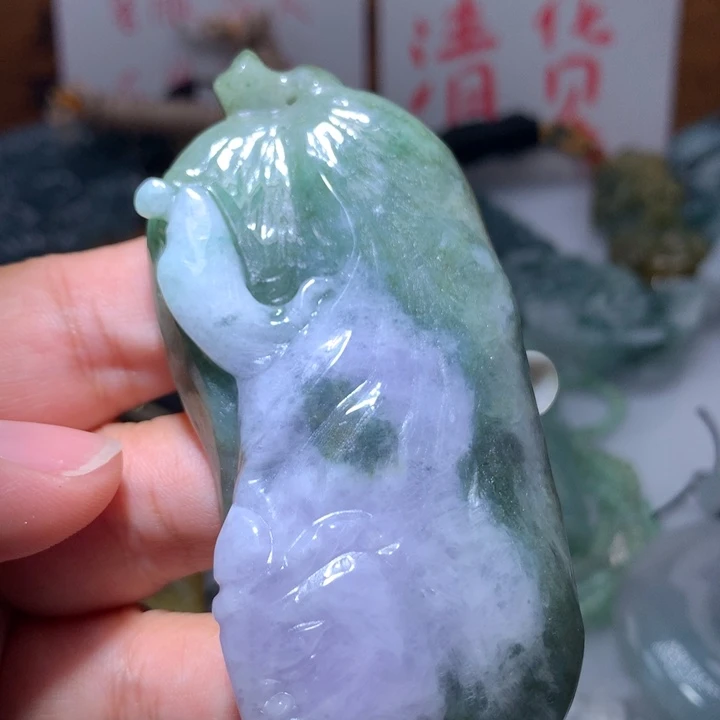 翡翠颈饰未镶嵌保真天然A货翡翠