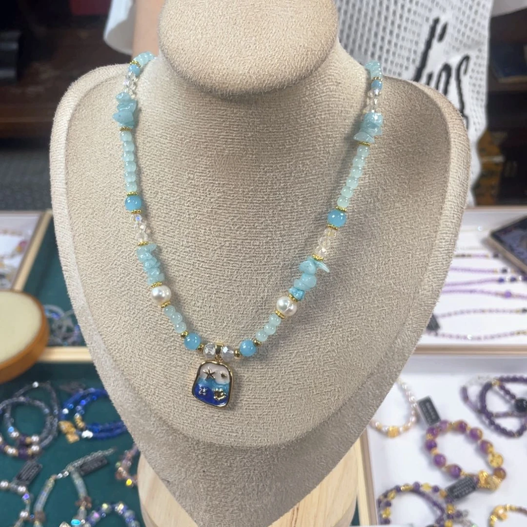 水晶手链银S925镀金镶嵌