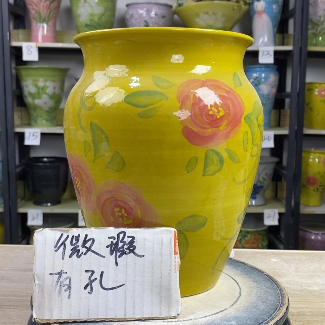 景德镇手工手绘陶瓷花盆