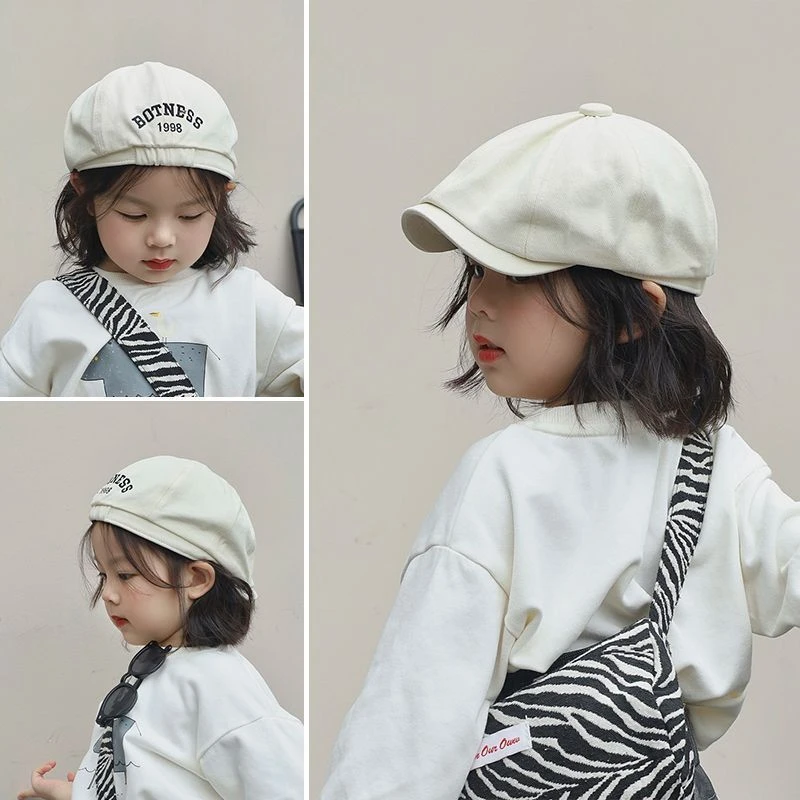 儿童帽子女童韩版洋气女宝宝贝雷帽女孩时尚春秋款鸭舌帽2024新款