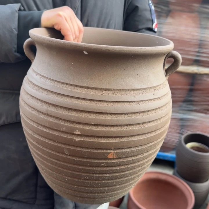 紫砂花盆口25高30宜兴紫砂