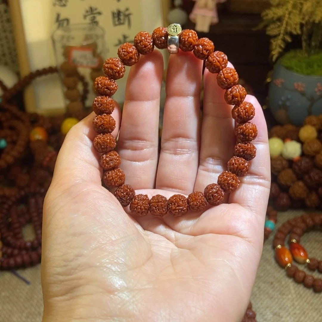 金刚菩提手串95玉化单圈金标