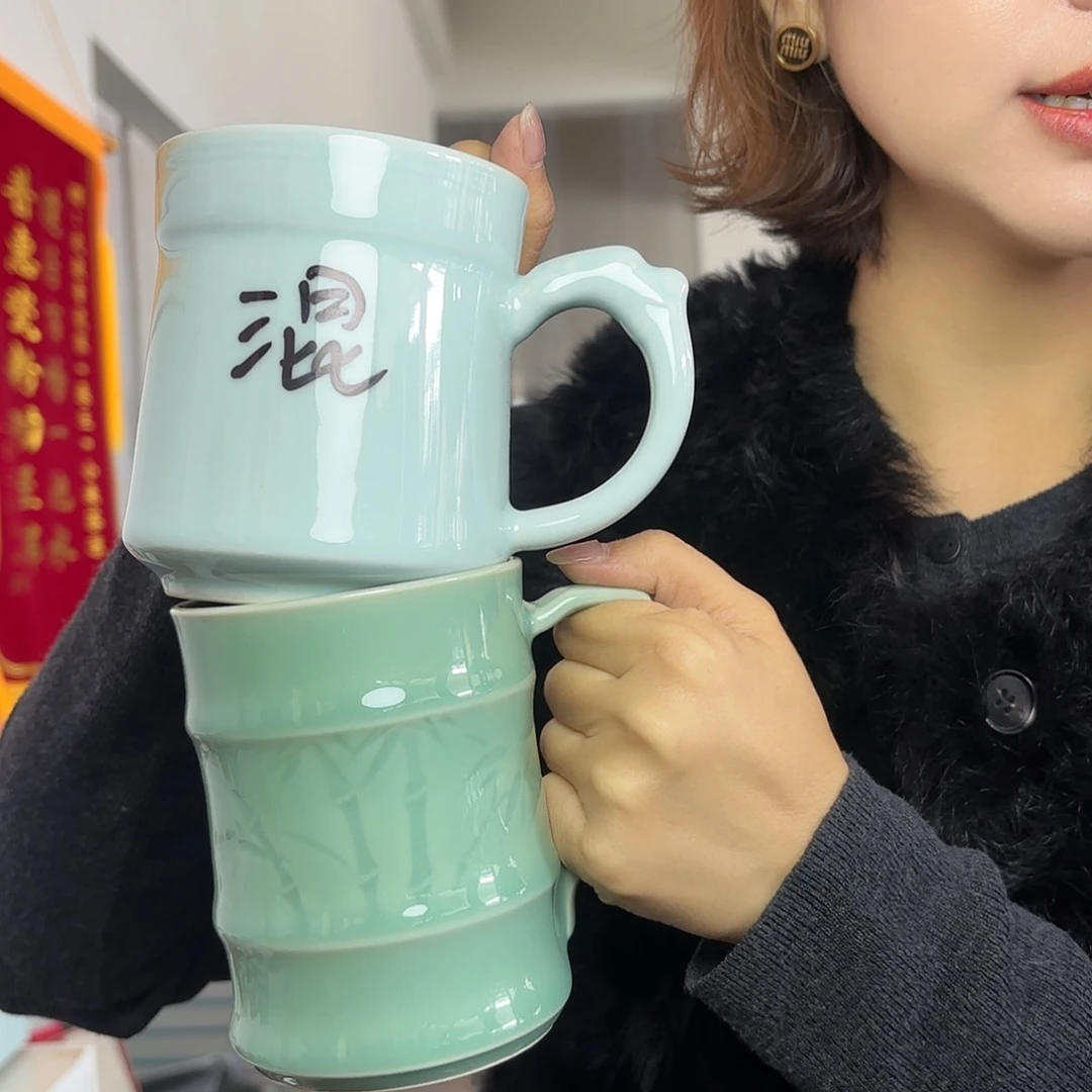 龙泉云间青瓷小米茶器