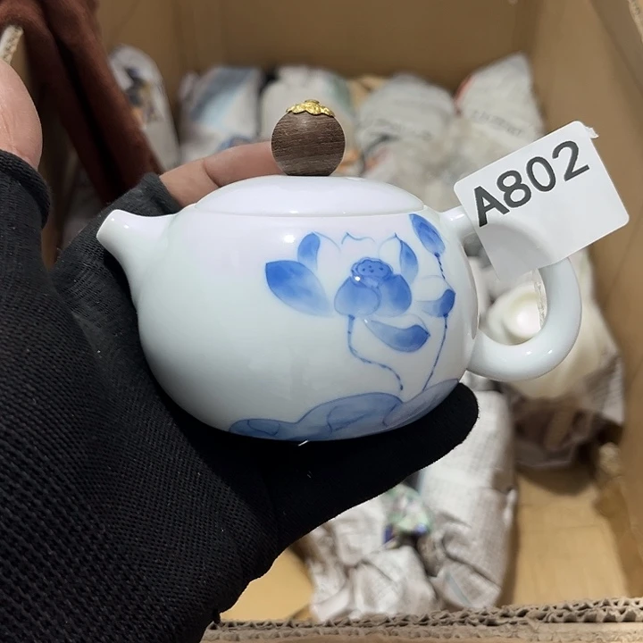 瓷片茶摆件工艺品摆件666