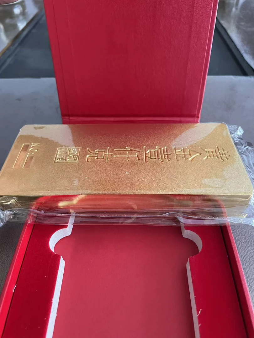 仿真假金条元宝实心铜黄铜金条金砖金块工位镇纸招财装饰道具摆件