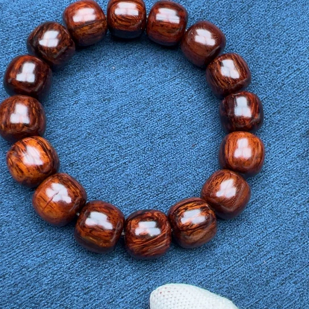 雨***灬手串/手链降真香海南红降1314黑金满油满纹单圈瑕疵