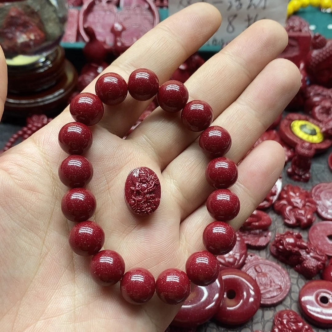 天然辰砂手串配属马守护