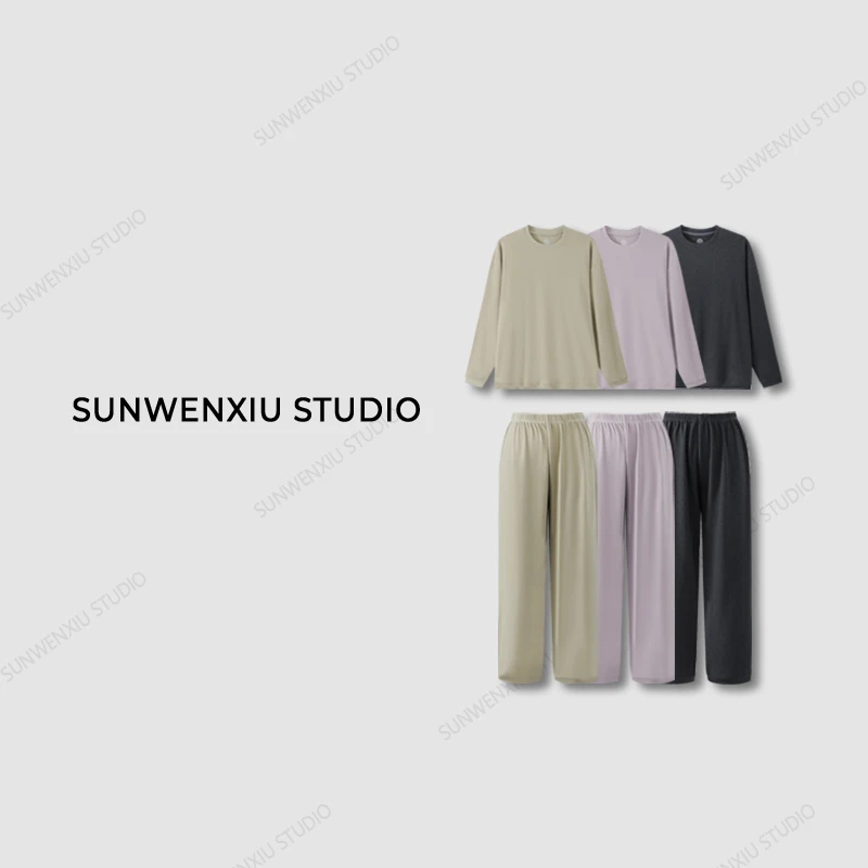 swx studio3店 “宅女套装“脱不掉进口纱系列软糯贴肤居家套装