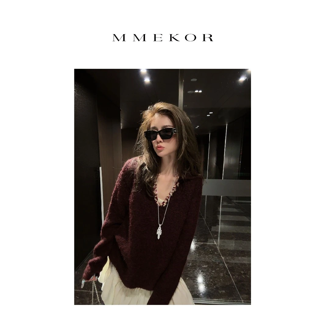 MMEKOR “伦敦小资”毛衣 静奢老钱风时髦上衣 30233