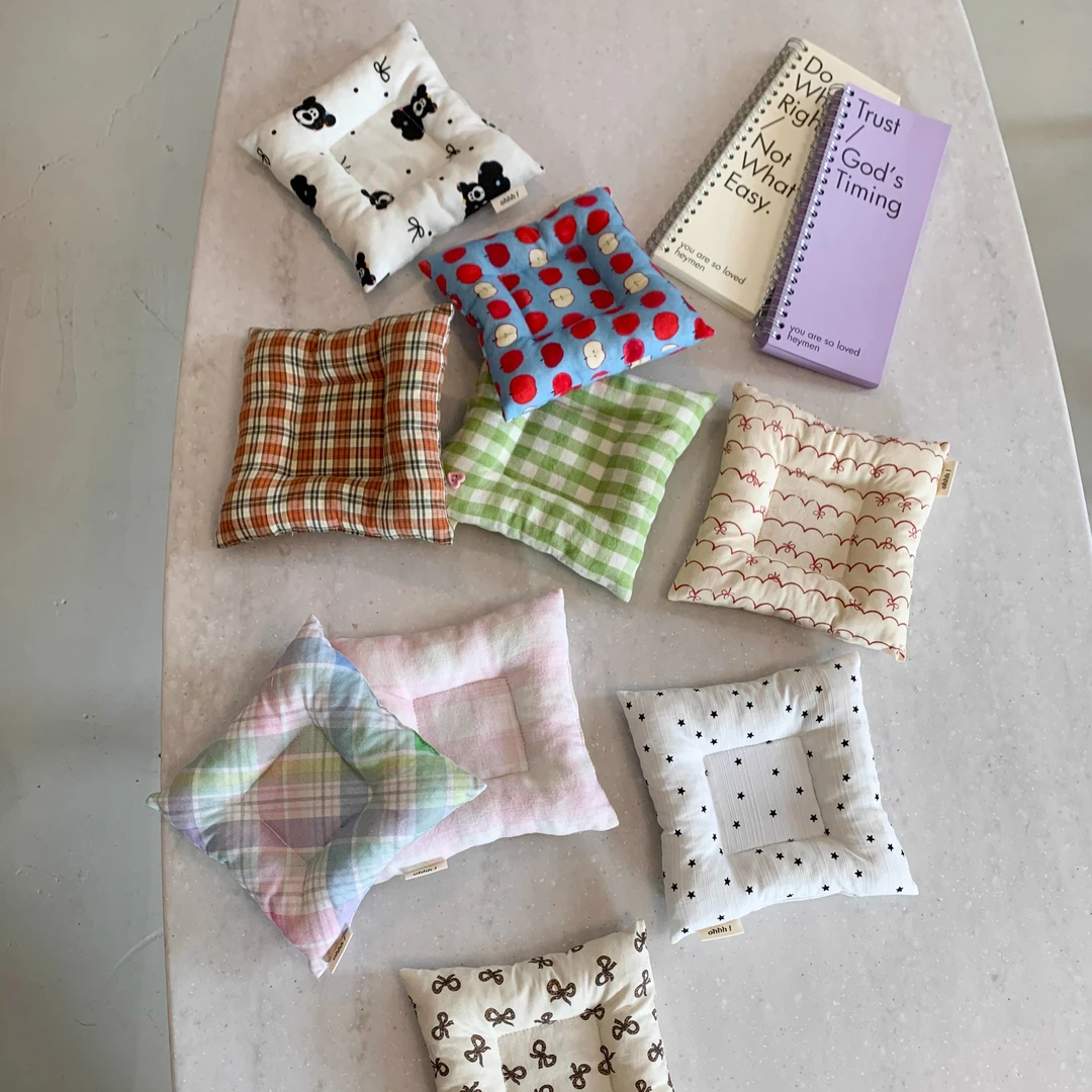 韩国进口夹棉隔热杯垫蝴蝶结ins方形餐垫合集咖啡店拍照道具