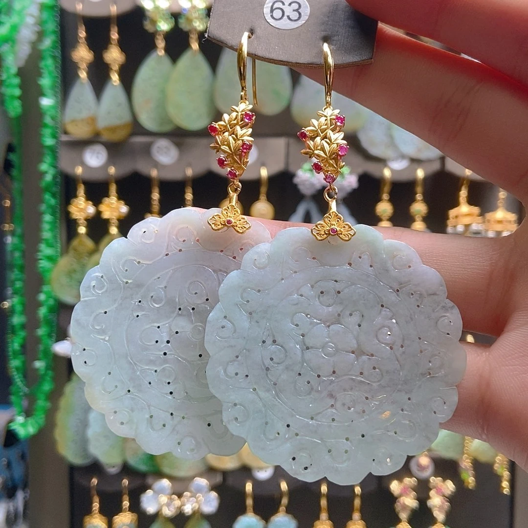 翡翠未镶嵌耳饰翡翠