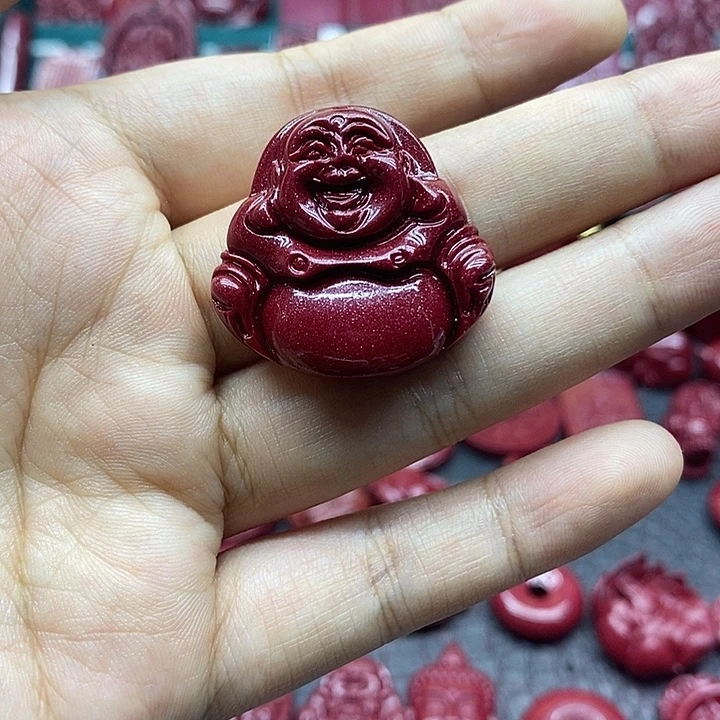 天然辰砂012朱砂吊坠