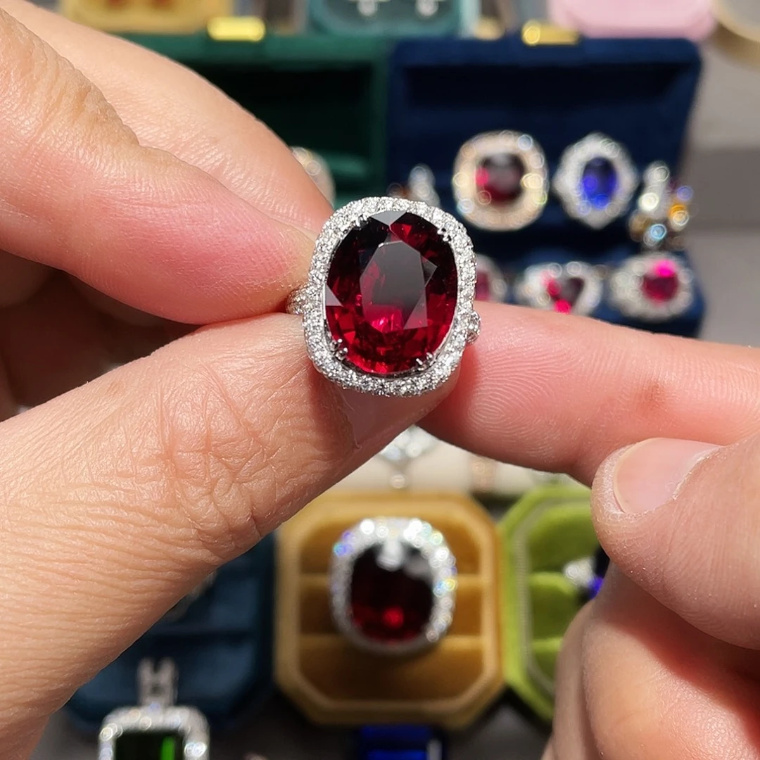 18K金镶嵌戒指碧玺9.05ct