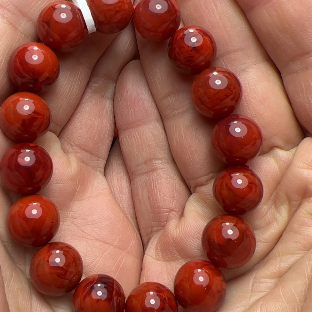 我***碗南红玛瑙未镶嵌手串