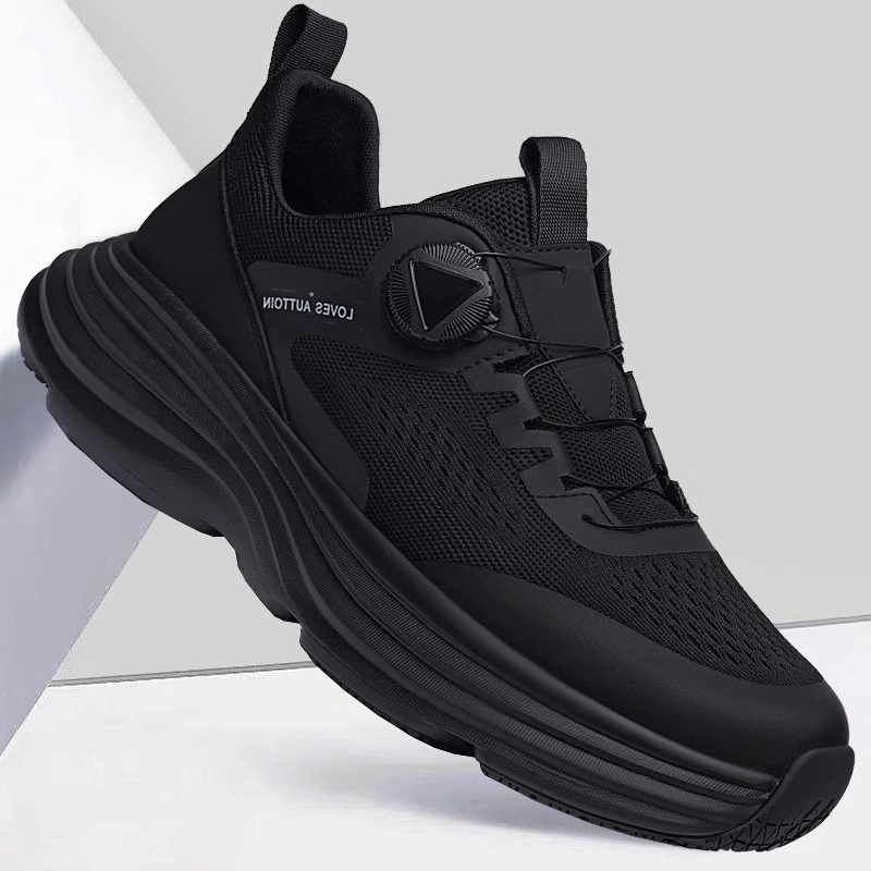 Baldauren透气防臭飞织网面男士轻便软厚底跑步运动休闲鞋子潮