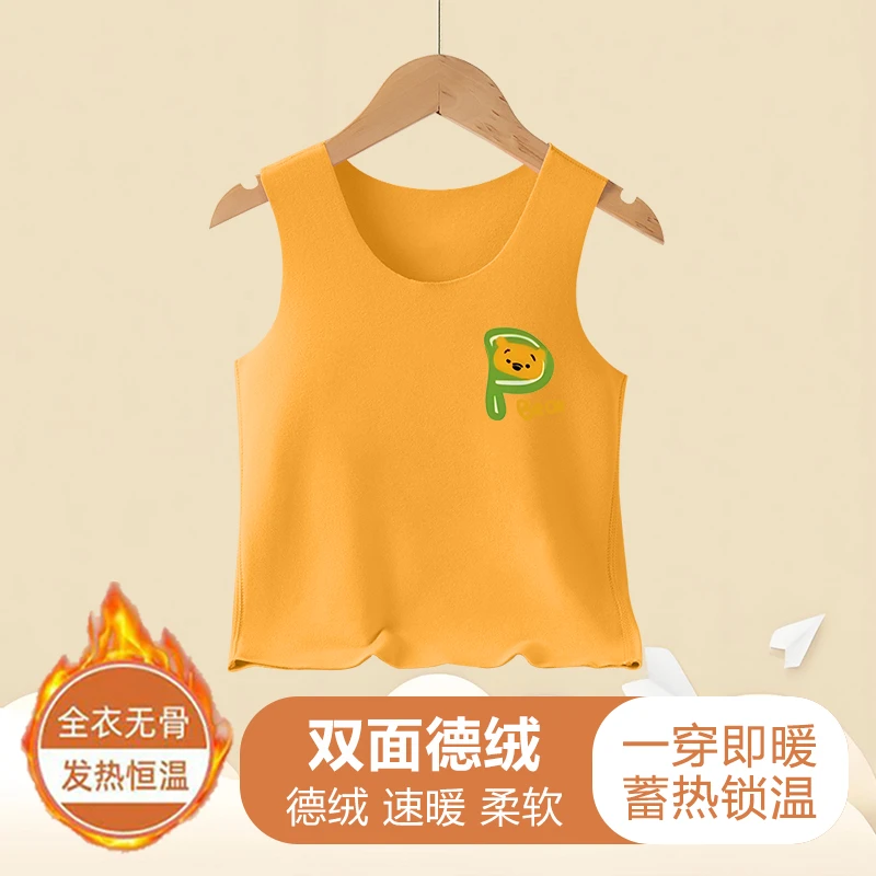 女孩无袖德绒背心2025秋冬季洋气新款坎肩儿童双面保暖上衣
