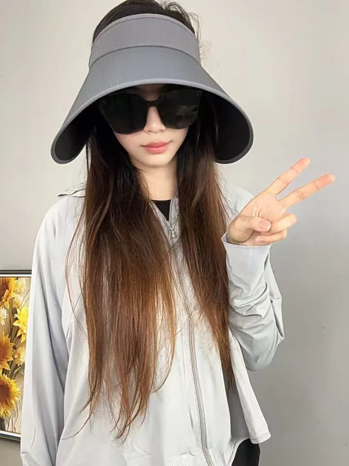 环绕式灯盏帽黑胶大帽檐防晒紫外线女遮阳户外百搭夏季防紫外线