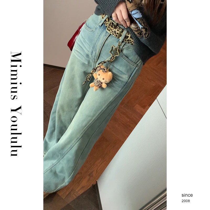 【mimius】七七 冬款猫须水洗加绒牛仔裤（含腰带/挂件）WF10068