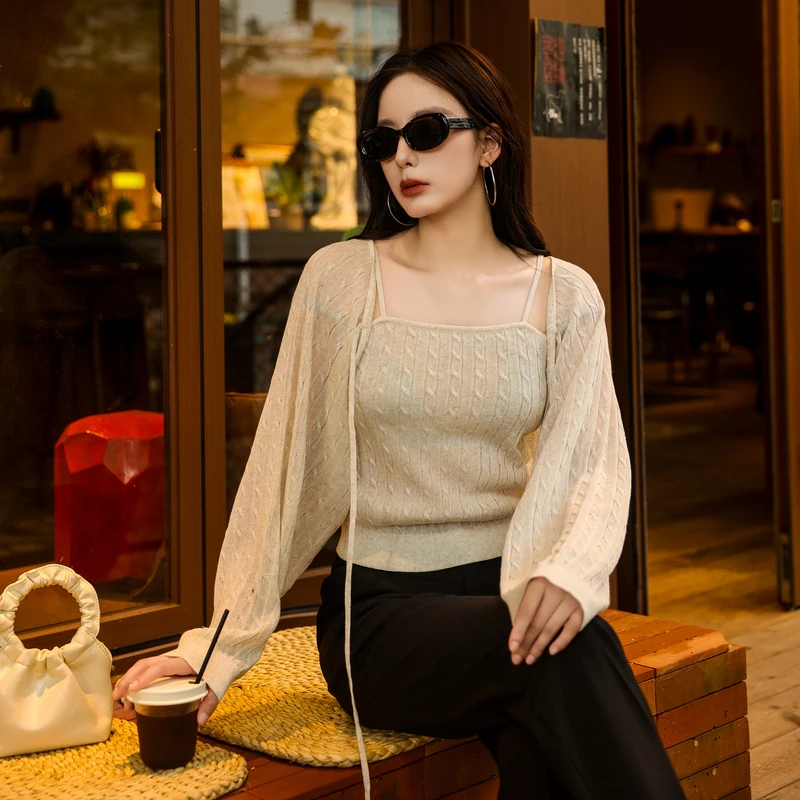 【直播专享】AIRIQI都市毛织内外两件套内外套装AH42TZ433