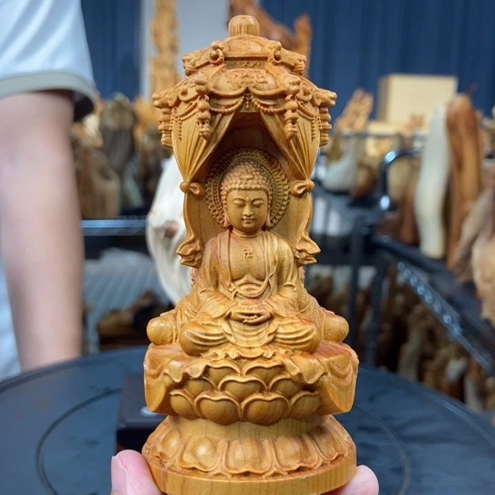 柏木（崖柏）西方三佛